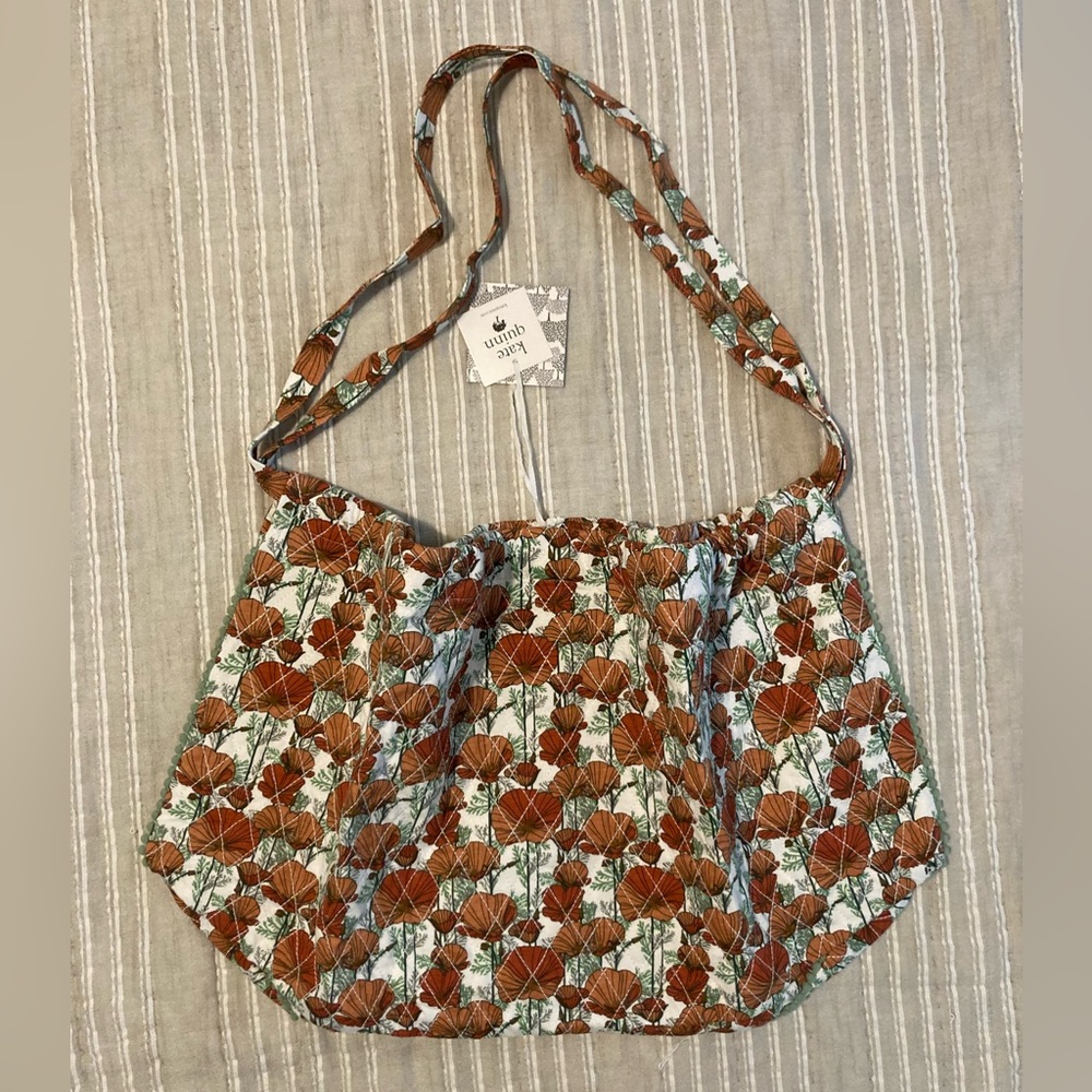 Kate Quinn poppy quilted shoulder bag